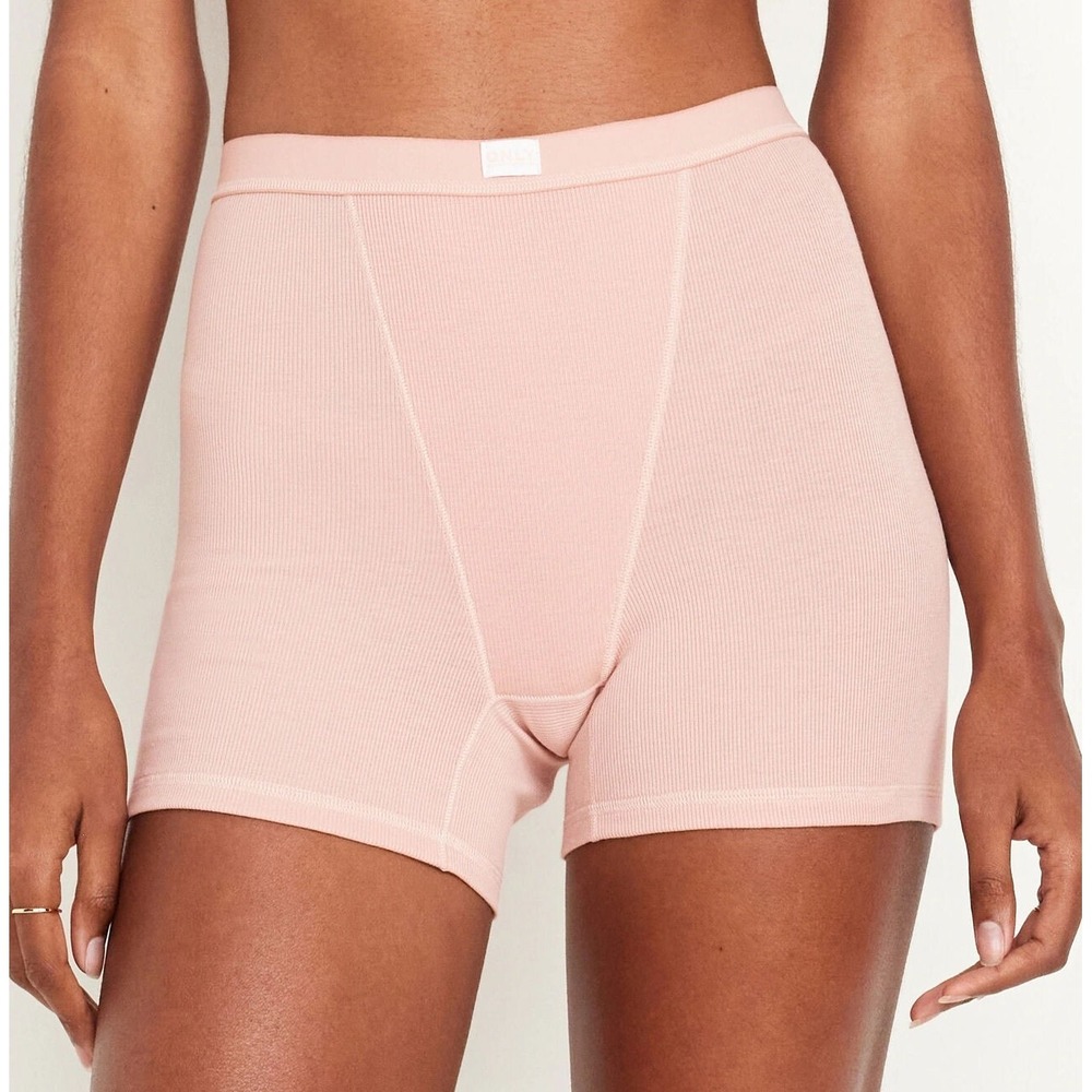 Old Navy‎ High Waisted Ribbed Boyshort Briefs 3" Inseam - Pink - Small - #558760